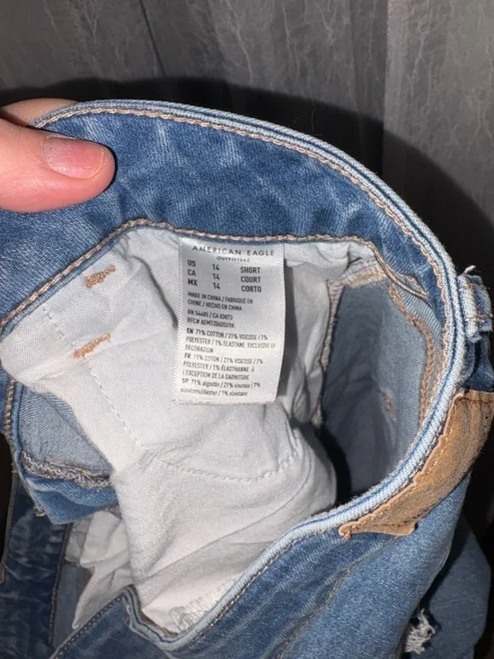 American Eagle Outfitters Light Blue Distressed Skinny Jeans - Picture 3 of 5